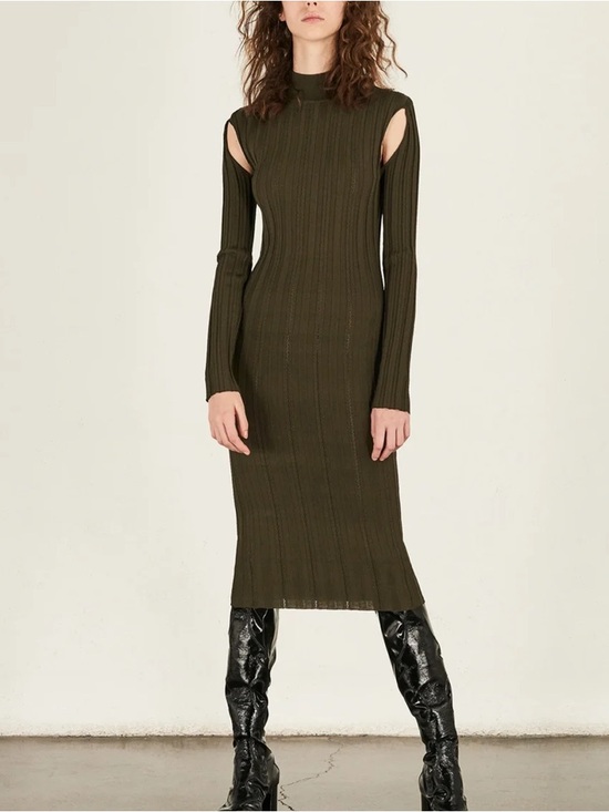 McQ by Alexander McQueen Dresses & Skirts - McQ Ribbed Dress with Cutouts